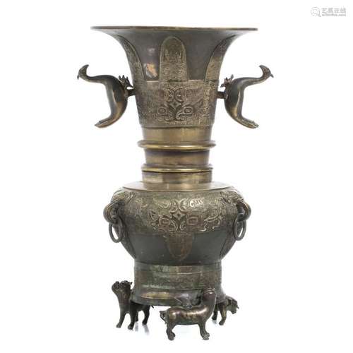 Large chinese bronze censer