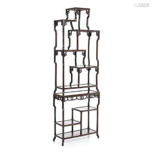 Two-module Chinese bookcase