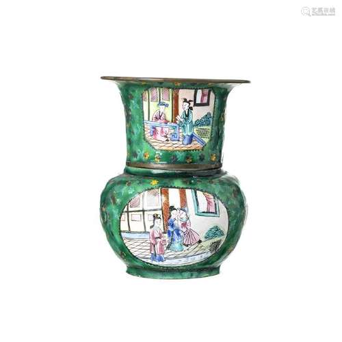 Spittoon in Canton enamels, China