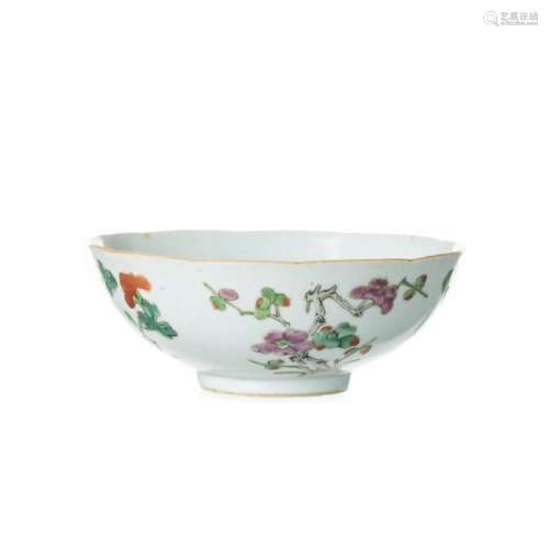 'Peonies' bowl in chinese porcelain