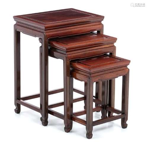 Three Chinese nesting tables, Minguo