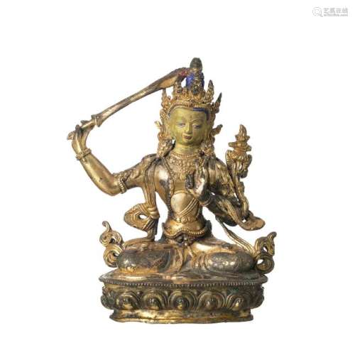 Bronze 'Manjushri' Bodhisattva, Tibet