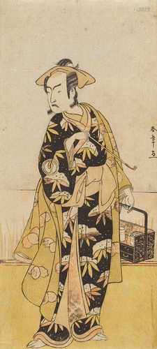 KATSUKAWA, SHUNSHÔ1726 - 1792Holzschnitt: Sawamura Sôjûrô III. Japan. Edo-Zeit. 1784. Benizuri-e.