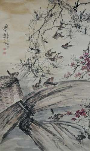 GAO JIAN FU  高剑父  麻雀