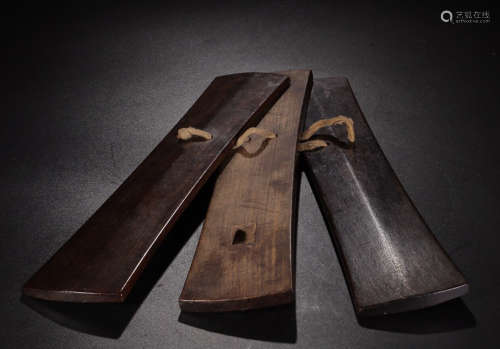 A PAIR OF RED WOOD ALLEGROS