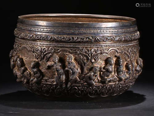 A STERLING SLVER FIGURE CENSER