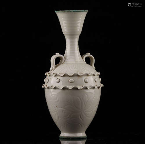 A DING GREEN MOUTH SHUANGXI VASE