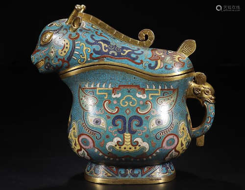 A QIANLONG MARK CLOISONNE CUP