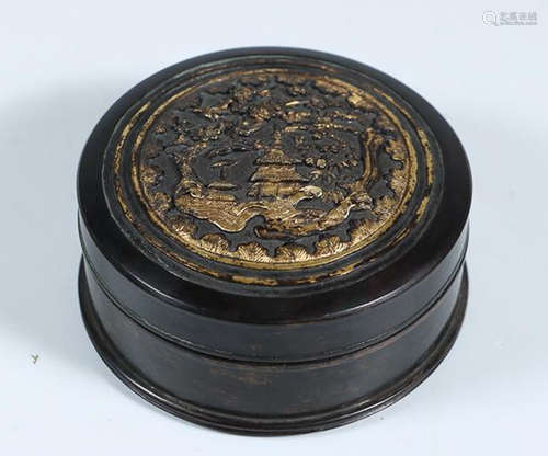 A GILT BRONZE INSENCE BOX