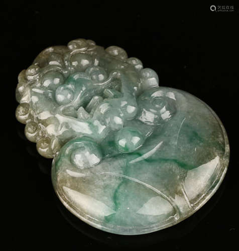 A JADEITE LION BRAND