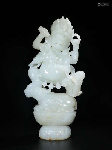 A HETIAN JADE MAHAKALA