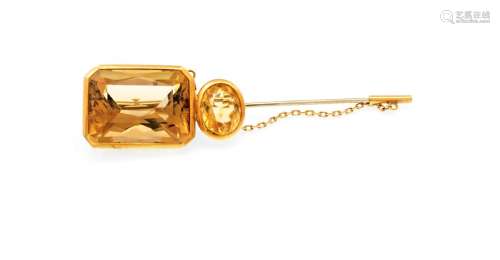 CITRINE QUARZ PIN