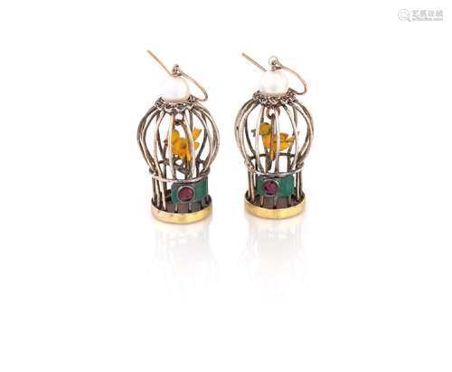 CANARINO ENAMELED EARRINGS