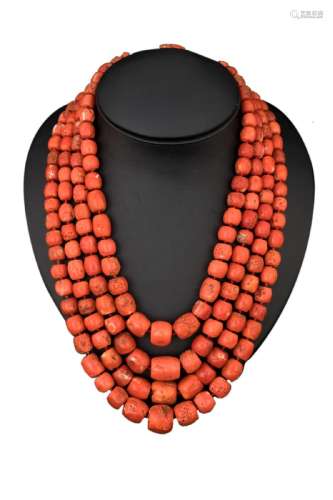 ANCIENT MEDITERRANEAN CORAL NECKLACE