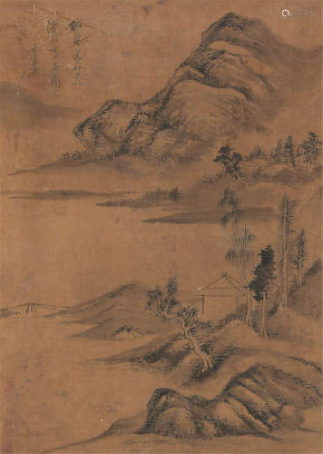 董其昌（1555～1636）（款） 山水 立轴 绢本