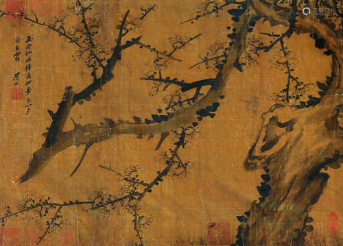 陈继儒（1558～1639） 梅花 镜片 绢本