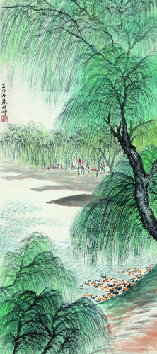 朱梅邨（1911～1993） 山水 立轴 纸本