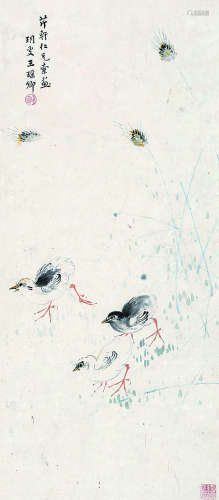 王瑶卿（1881～1954） 鸡 立轴 纸本