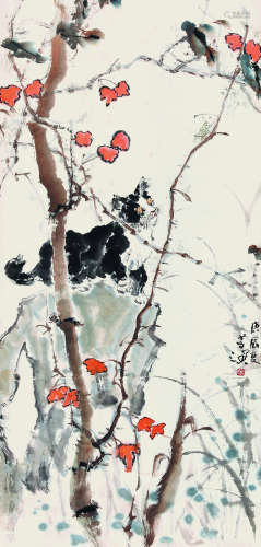 杨善深（1913～2004） 1940年作 花鸟 立轴 纸本