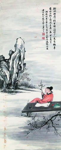 冯超然（1882～1954） 山水人物 立轴 纸本