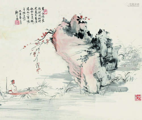 郑午昌（1894～1952） 山水 镜片 纸本