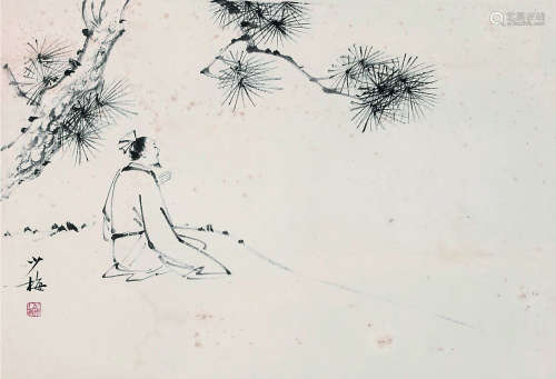 陈少梅（1909～1954） 高士 立轴 纸本