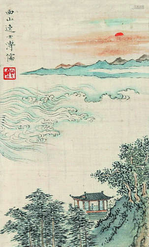 溥儒（1896～1963） 山水 镜框 纸本