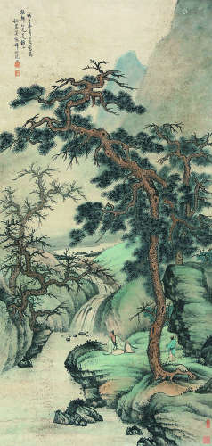 吴榖祥（1848～1903） 山水人物 立轴 纸本