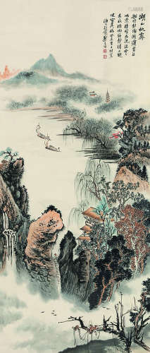 郑午昌（1894～1952） 湖山秋霁 立轴 纸本