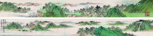陈翔（1963～） 2009年作 观瀑图 手卷 纸本