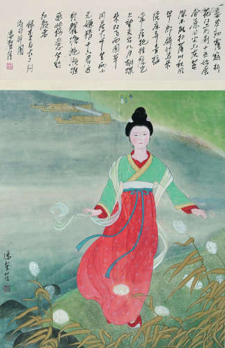 潘絜兹（1915～2002） 仕女 镜片 纸本