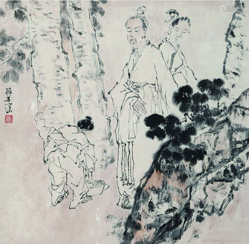 杨善深（1913～2004） 人物 立轴 纸本