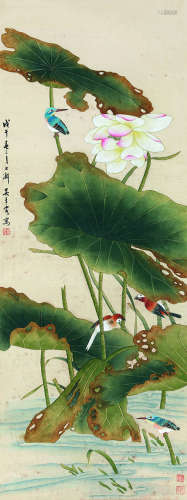 吴青霞（1910～2008） 荷塘清趣 立轴 纸本