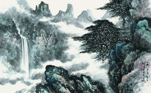 黎雄才（1910～2001） 山水 镜片 纸本