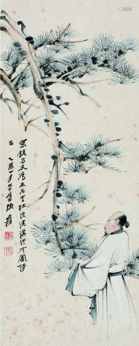 张大千（1899～1983） 松下高士 立轴 纸本