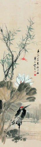 朱梦庐（1826～1900） 花鸟 立轴 纸本