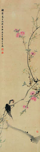 何香凝（1878～1972） 花鸟 立轴 纸本
