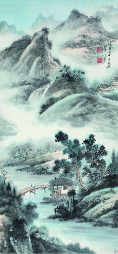 张炎夫（1911～1988） 山水 立轴 纸本