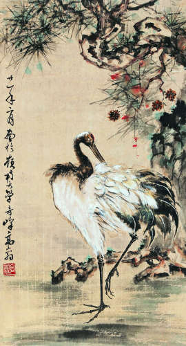 高奇峰（1889～1933） 仙鹤 立轴 纸本