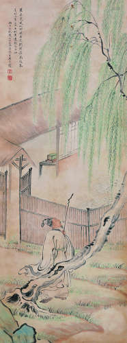 吴青霞（1910～2008） 人物 立轴 纸本