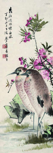 朱梦庐（1826～1900） 花鸟 镜片 纸本