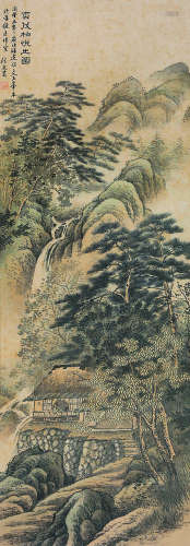 程庭鹭（1796～1858） 杏茂柏悦图 立轴 绢本
