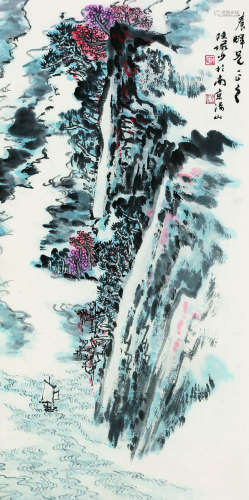 陆俨少（1909～1993） 峡江山水 立轴 纸本