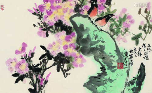 蔡大雄（1946～） 花鸟 立轴 纸本