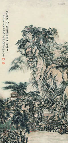 陈少梅（1909～1954） 拟元人笔 连框 纸本