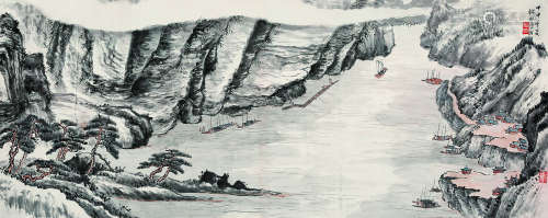 钱松嵒（1899～1985） 1944年作 山水 立轴 纸本