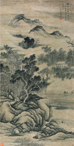 卞文瑜（1576～1655） 山水 立轴 纸本