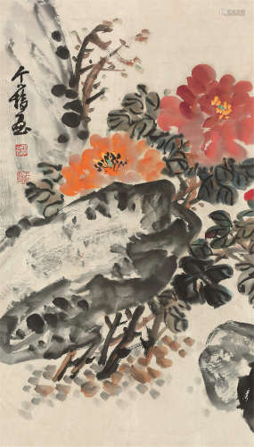 王个簃（1897～1988） 花卉 立轴 纸本