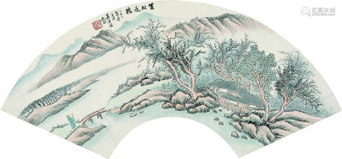 吴华源（1893～1972） 山水 扇片 纸本