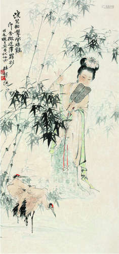 韩敏（1929～） 仕女 立轴 纸本